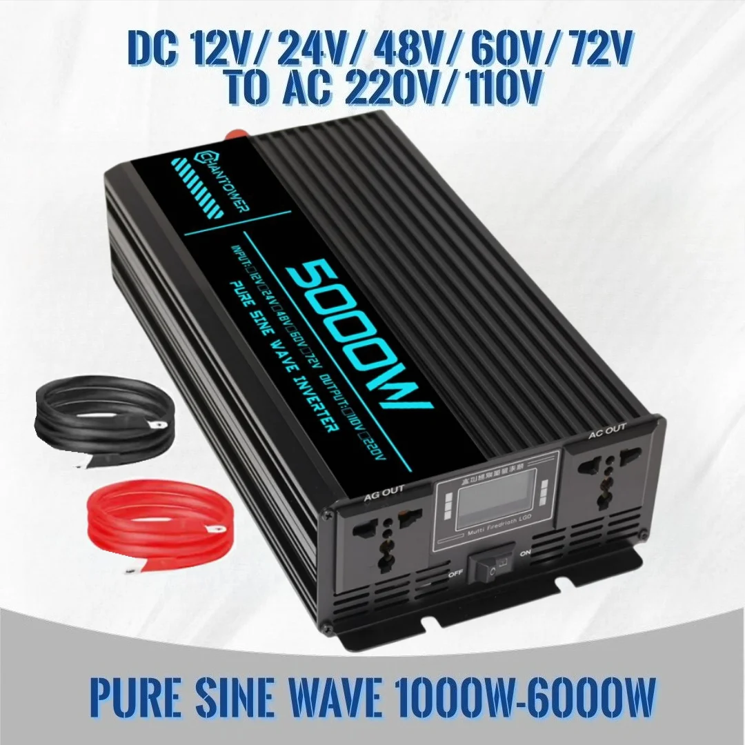 Pure Sine Wave Inverter 5000W 48V 220V - 純正弦波インバーター DC 12v/24v/48v/60v/72v から AC 110v/220v