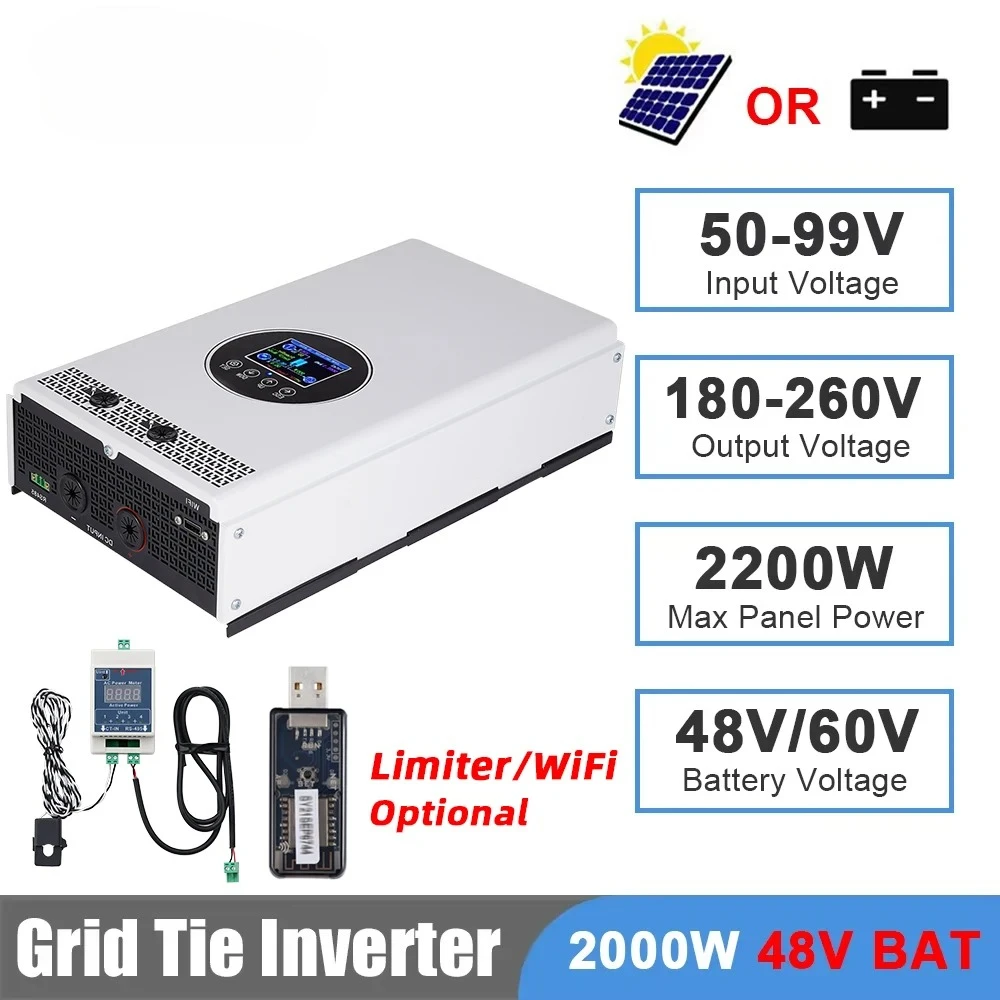 2000W 1500W グリッドタイインバーター 入力55- - Grid Tie Inverter Limiter 2000W のレビューと価格