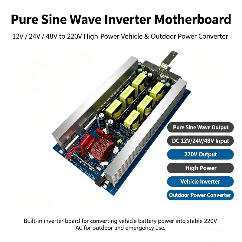 純正弦波インバーター用メイン基板、DC12V/24V/48V - Pure Sine Wave Inverter Board 24V 48V のレビューと価格